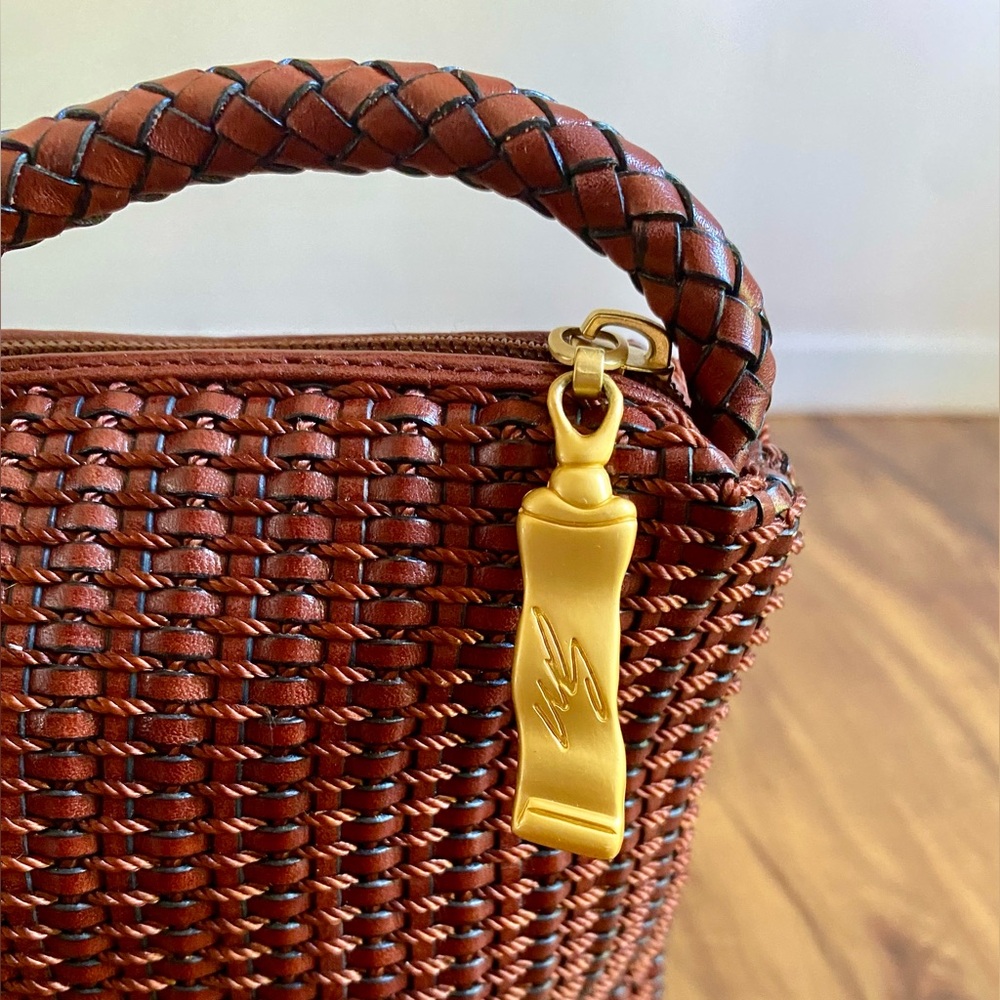 VTG Stone Mountain Leather Woven bag - Picture 5 of 16